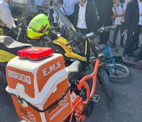 האופניים של הילד בזירת התאונה בבני ברק