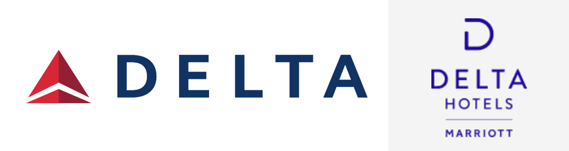 סמל ראשי המלונות מימין, וחברת התעופה משמאל