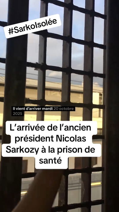 תיעוד מתוככי הכלא: אסירים מאיימים ברצח על נשיא צרפת לשעבר - מבעד לחלון