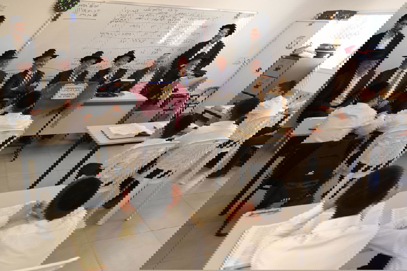 ביקור יו"ר ש"ס אריה דרעי בת"ת "אוצר התורה" בקריית אתא