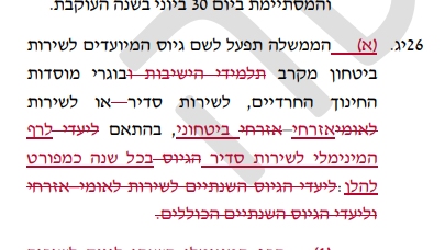 גיוס "תלמידי ישיבות" - נמחק