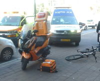 זירת התאונה בבני ברק