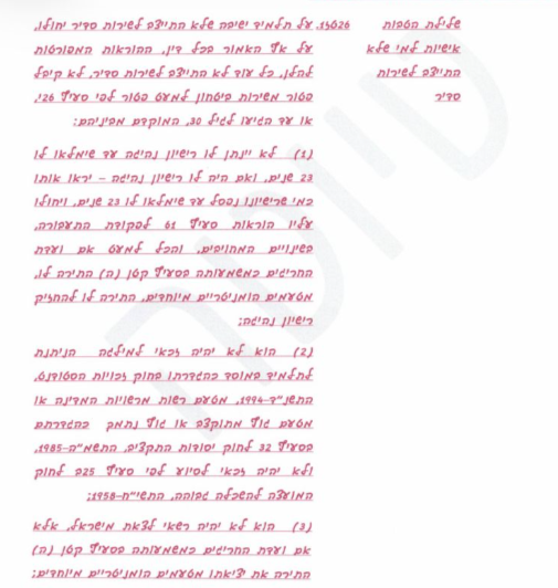 מתוך הסנקציות על תלמידי הישיבות שנמחקו בחוק החדש