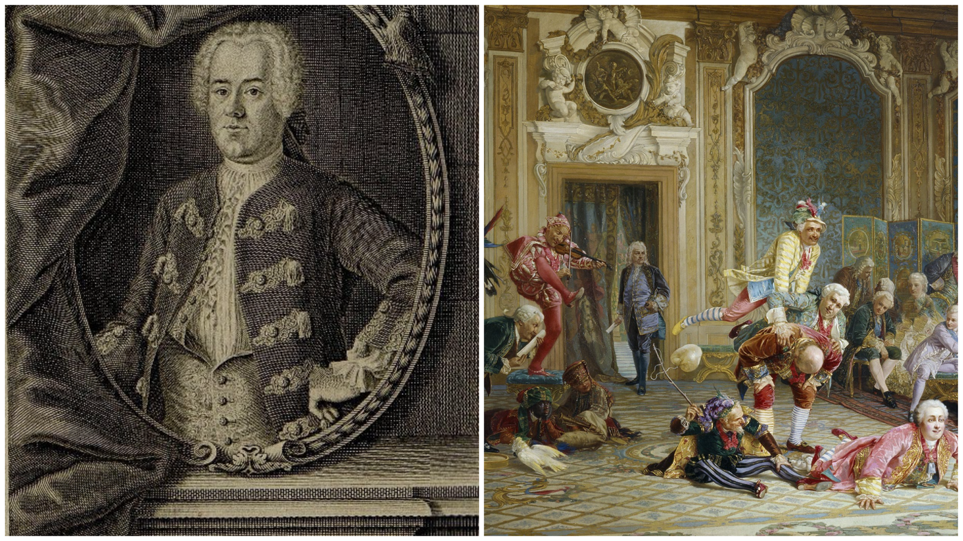 מימין - יאן ד'אקוסטה טורף את הבמה אצל הקיסרית החולה | משמאל איור יואן ד'אקוסטה