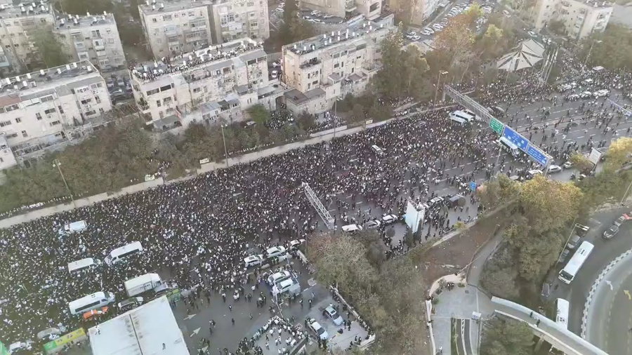 תיעוד ממעוף הרחפן עצרת המיליון תשפ"ו