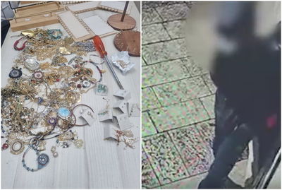 מבוגר בן 65 פרץ ל'גלריות' בעיר צפת וגנב סחורה בששוי עצום | תיעוד