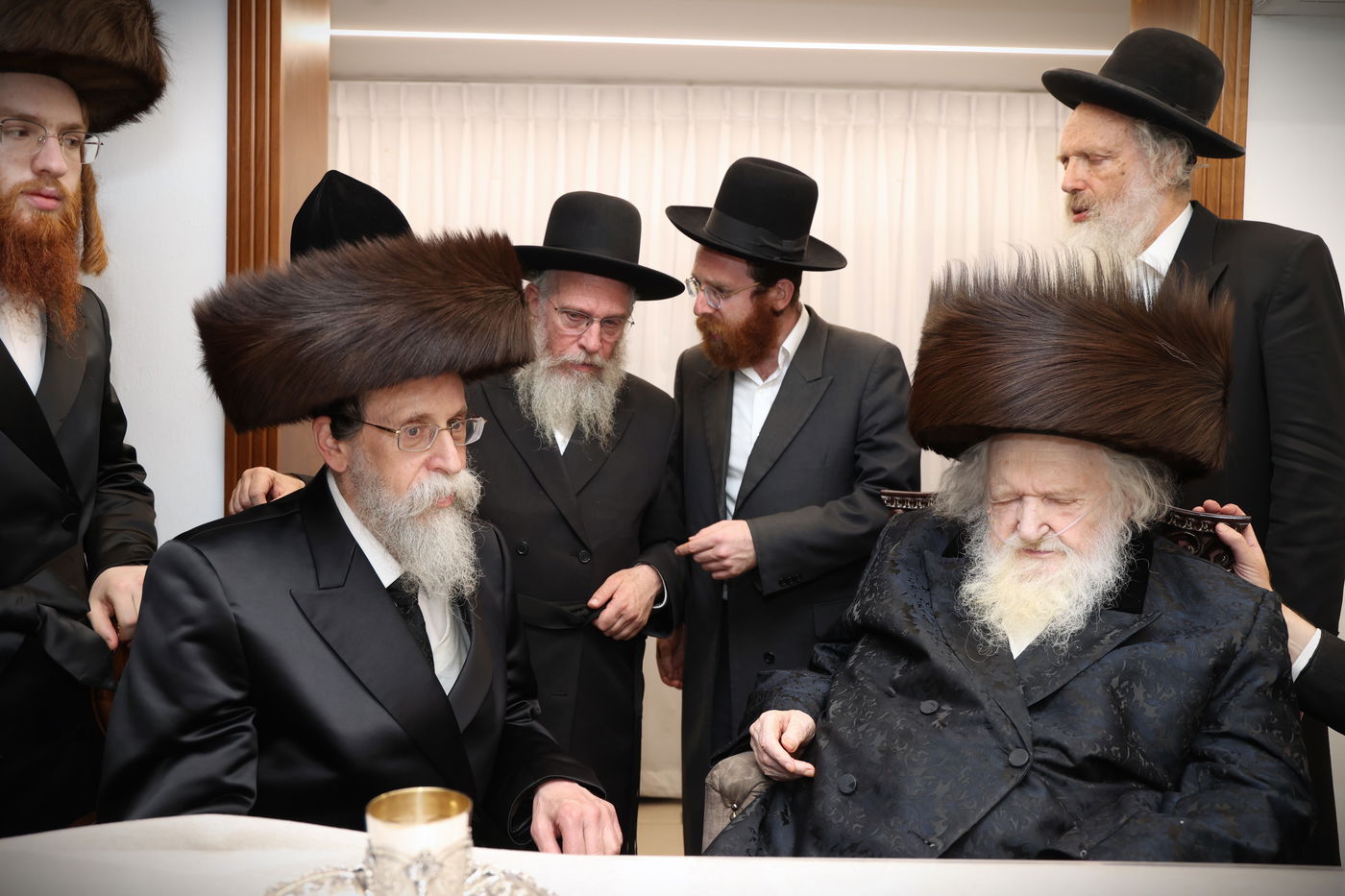 האדמו"ר מבאיאן בביקור אצל הגר"מ שטרנבוך