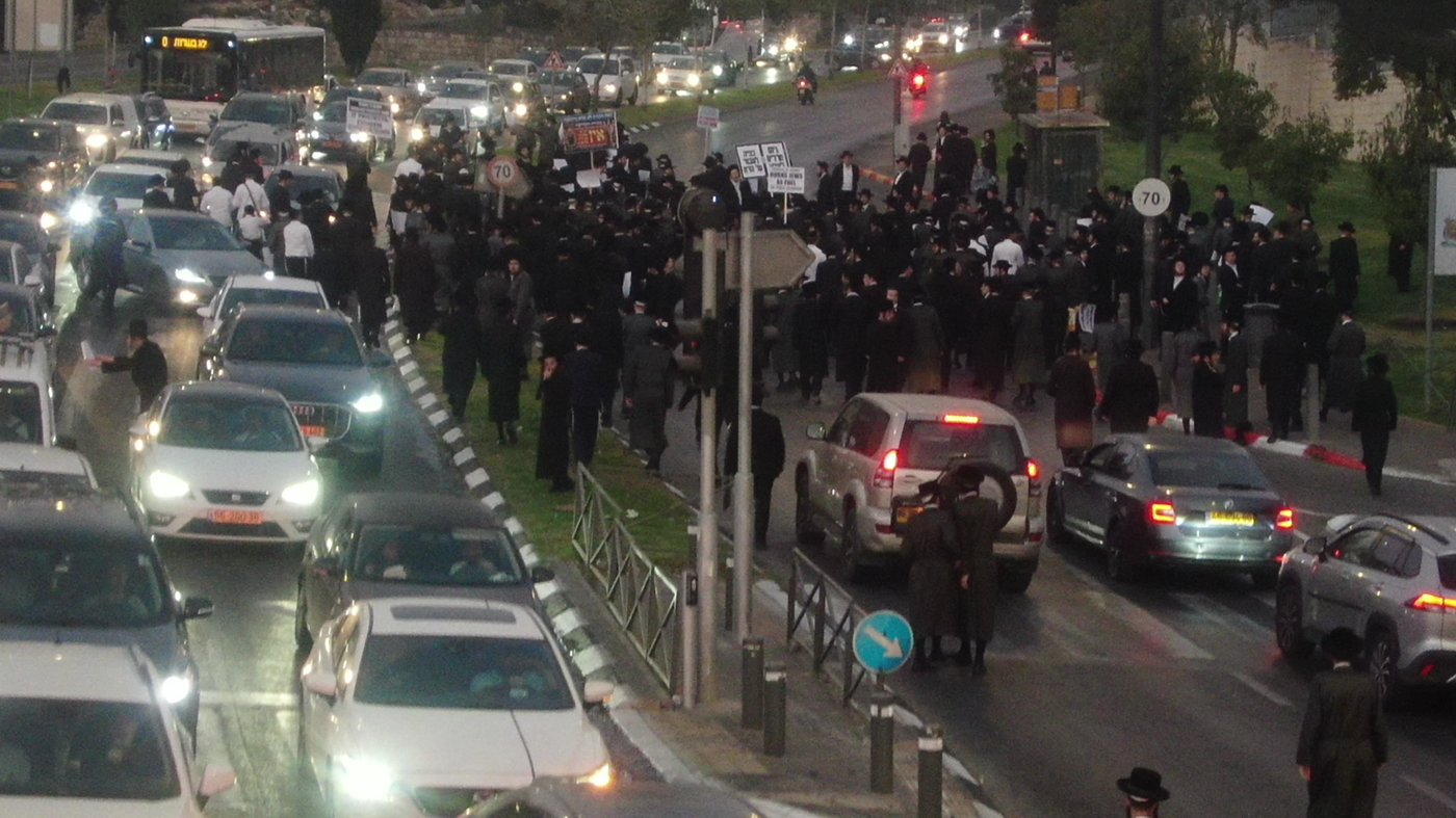 הפלישה לכביש 1 בהפגנה נגד הגיוס