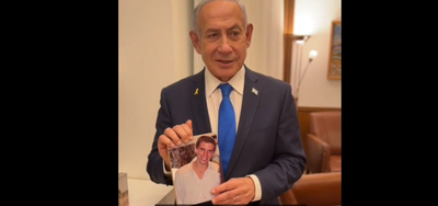 נתניהו בסרטון: "עשינו הרבה פעולות להשבתו, היום בעזרת השם - הוא חזר הביתה" 