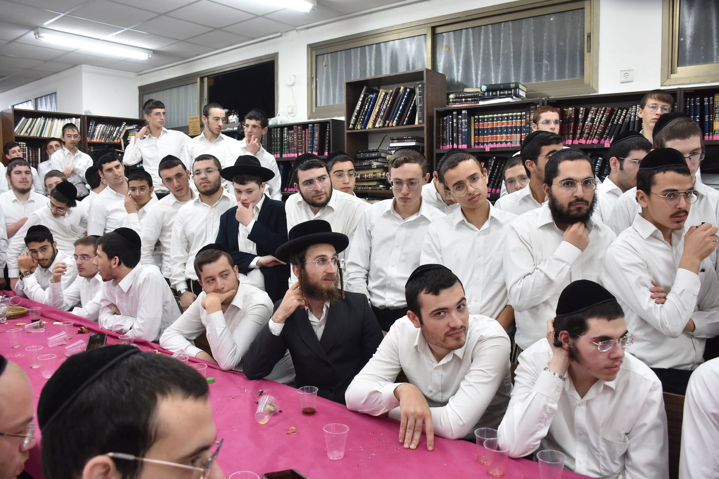 מעמד חנוכת הספרייה ע"ש הגאון רבי שמואל יעקב בורנשטיין זצ"ל