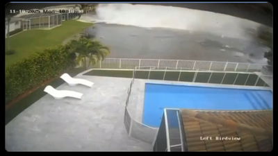 תעלומה: מטוס קל התרסק בפלורידה - הטייסים לא אותרו | כך נראה רגע ההתרסקות