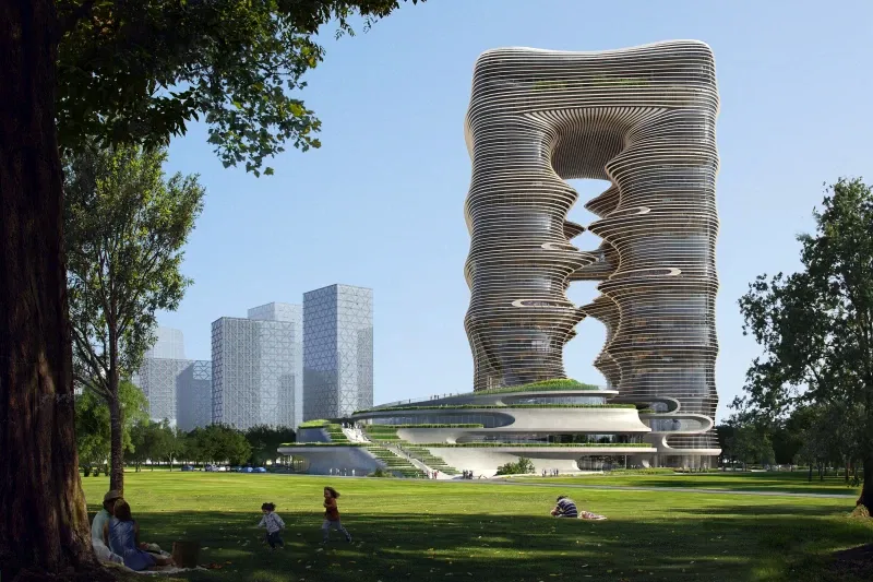 המבנה העתידני