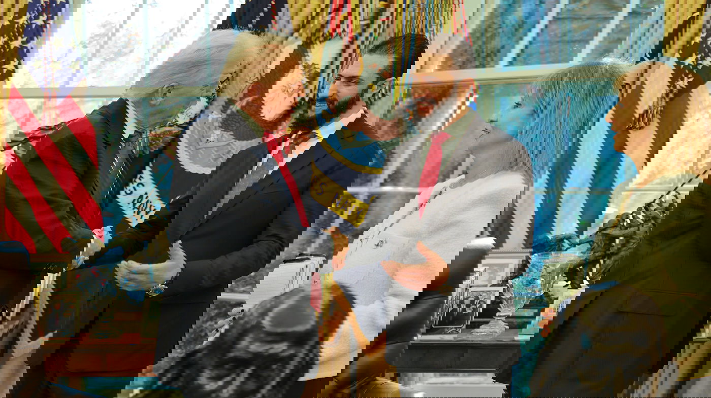 פגישת הנשיא טראמפ והנשיא הסורי א-שרע