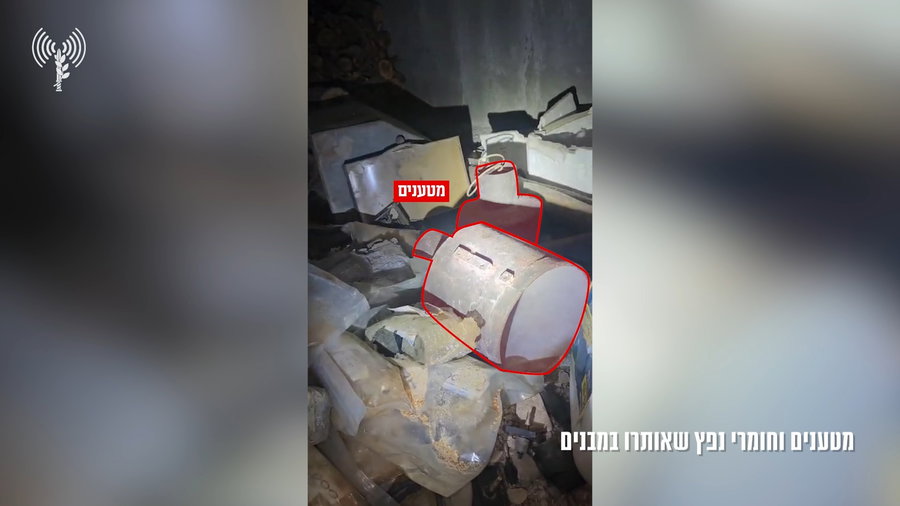 מצעי הלחימה והמטענים שאותרו בחודש שעבר
