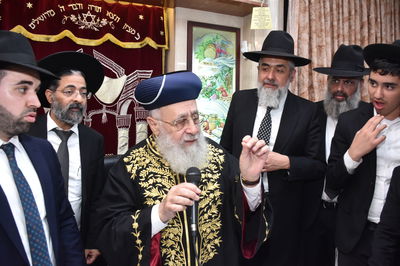 הראשל"צ הגר"י יוסף בביקור בישיבת "אורחות התלמוד"