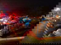 כוחות הצלה בזירת האירוע בכביש 1