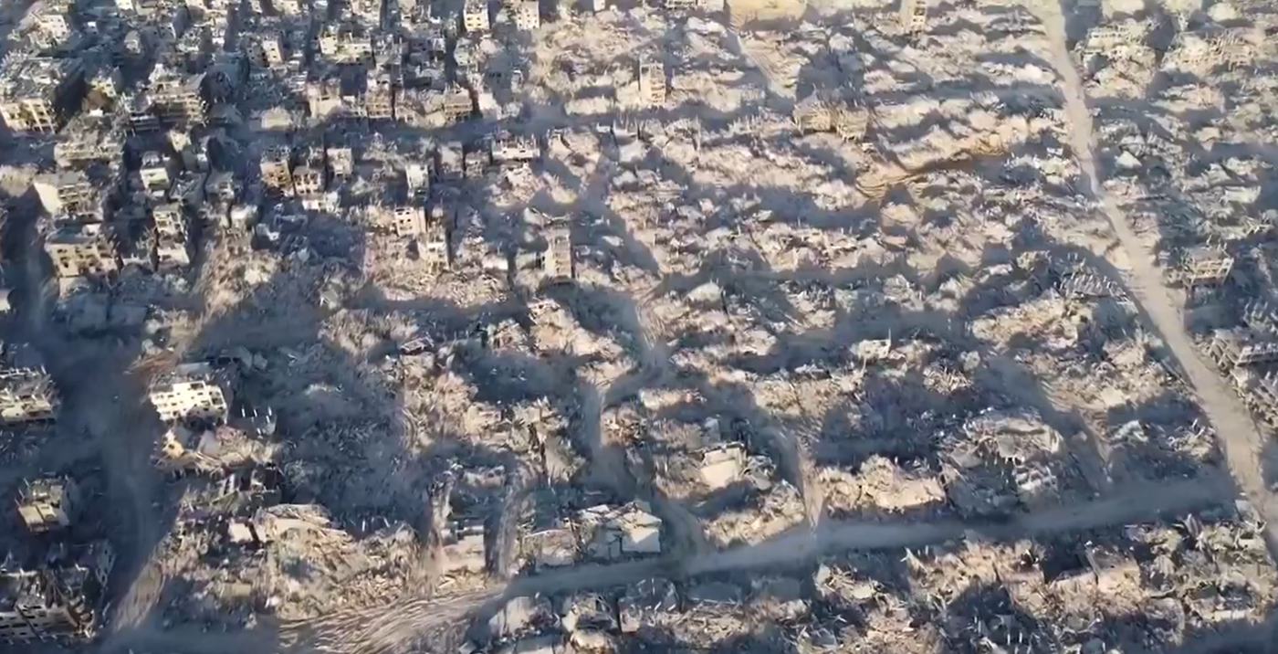 ההרס בעזה מהאוויר