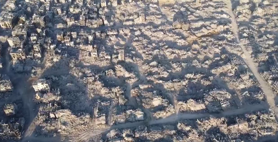 ההרס בעזה מהאוויר