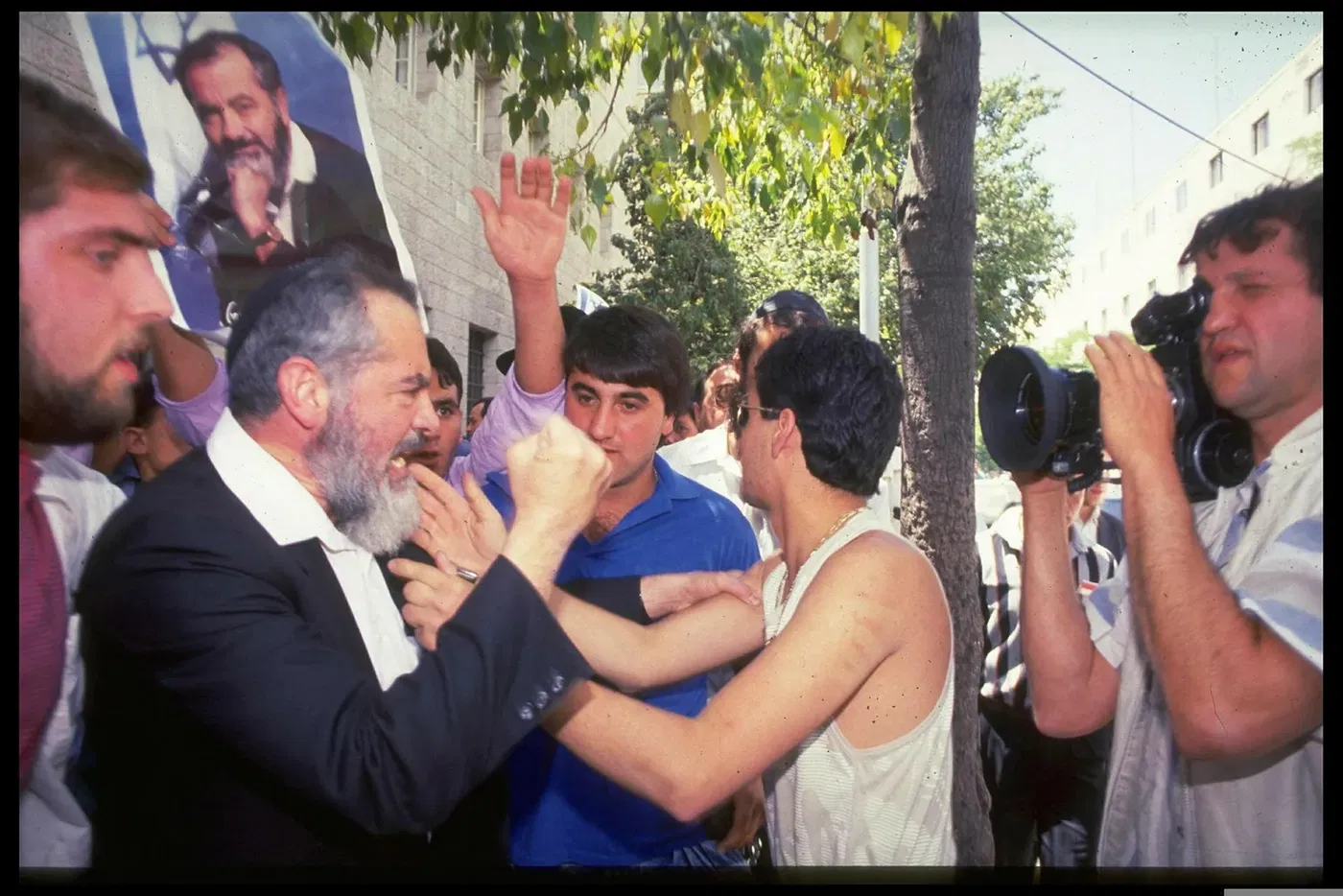 מאיר כהנא בהפגנה ב 1989