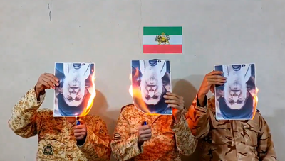 שורפים את תמונת הנשיא: סרטוני חיילים איראנים מבקרים את המשטר שוטפים את הרשת | צפו