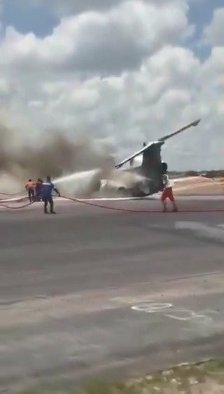 ניסיונות הכיבוי של המטוס