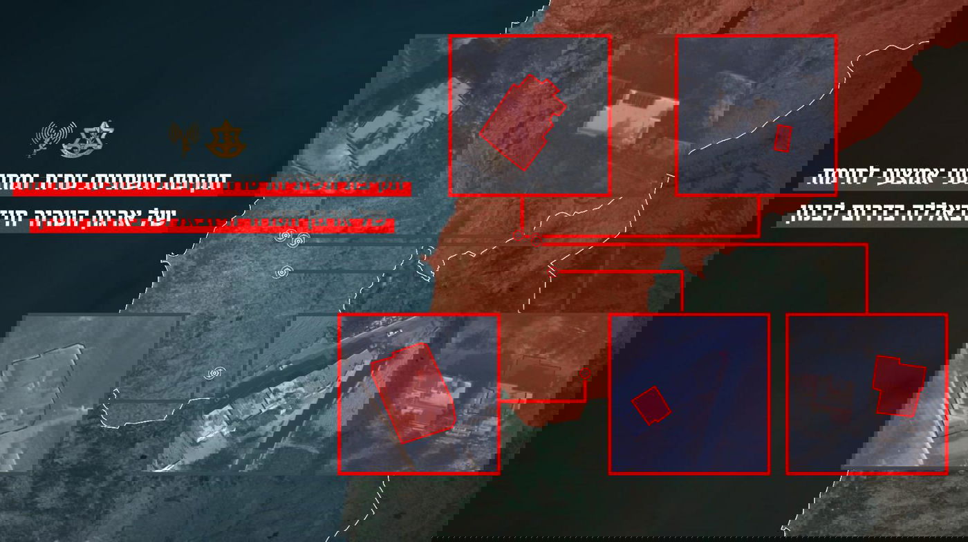 מפת התקיפות בלבנון