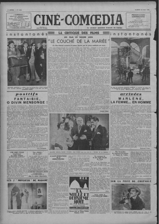 העיתונות בצרפת מדווחת על ידוענית בשם מרלן דיטריך שהגיעה "לבושה כגבר"