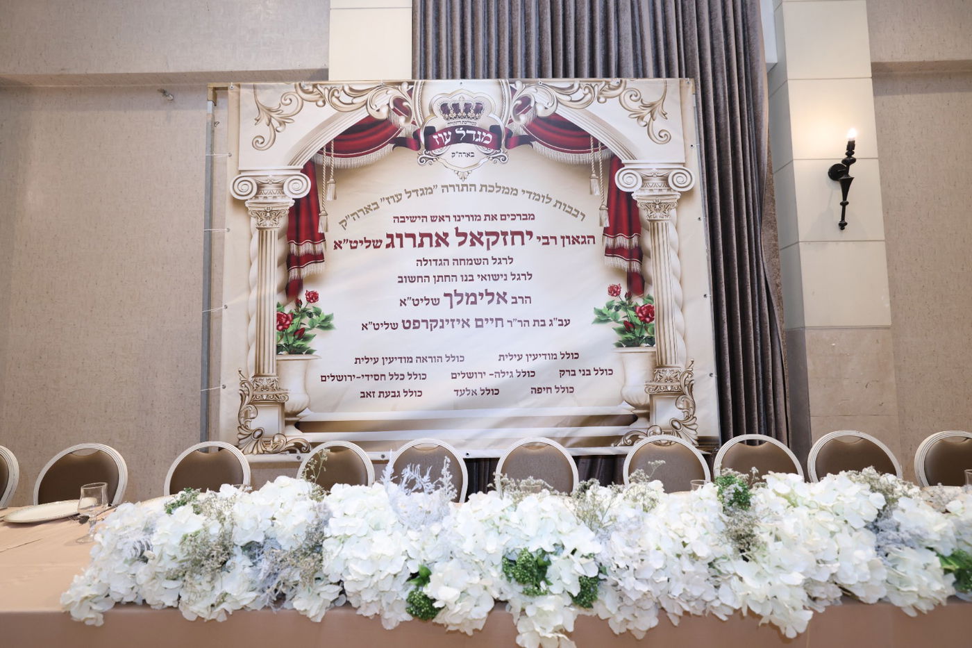 שמחת נישואי בן הגאון רבי יחזקאל אתרוג 