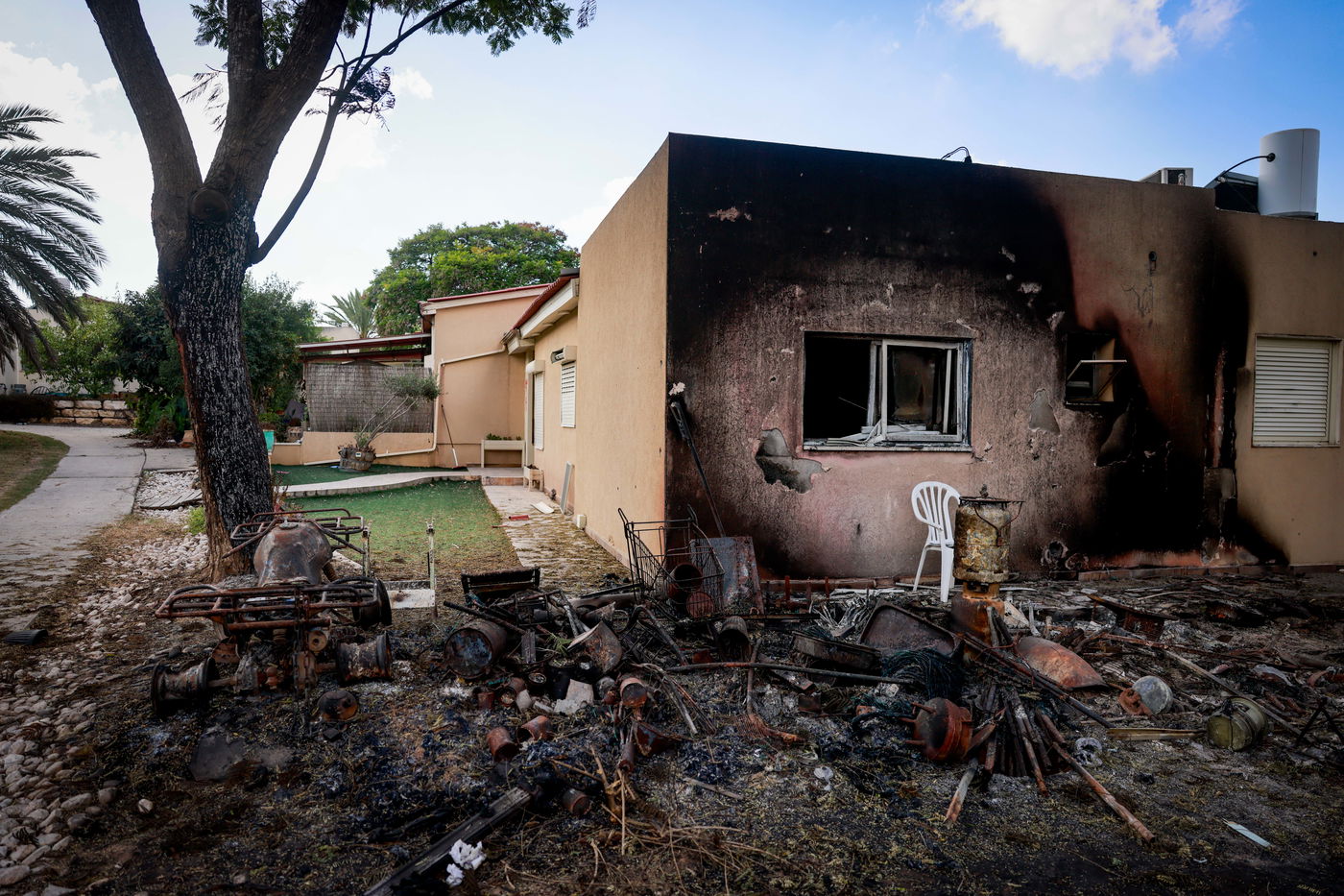 ההרס בכפר עזה אחרי טבח שמחת תורה