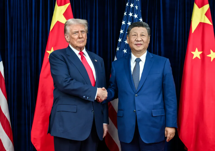 נשיא ארה"ב טראמפ ונשיא סין שי בפגישתם האחרונה