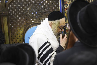 הרבי מסאטמר בציון הרשב"י במירון