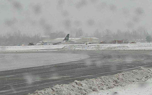 המטוס על המסלול