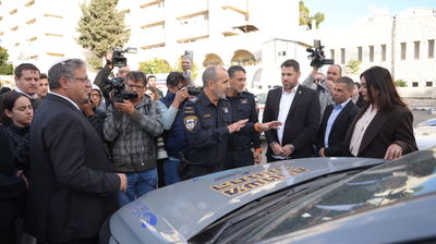 המפכ"ל עם שרת התחבורה והשר לביטחון לאומי