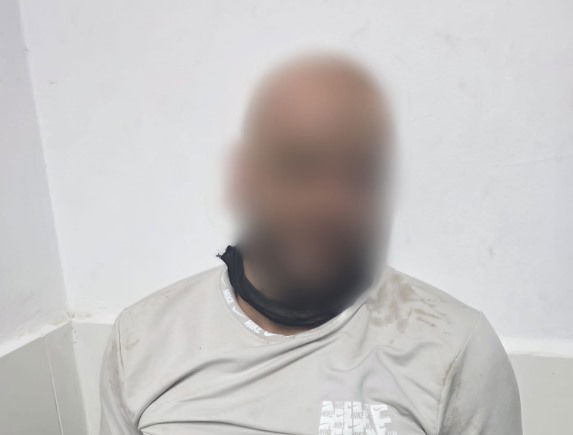 החשוד אחרי שנתפס