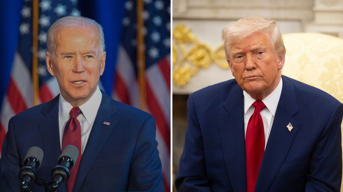 טראמפ מימין, ביידן משמאל