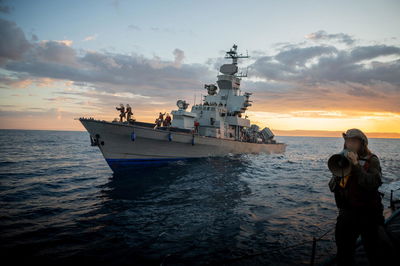 תמונות מתרגיל של לוחמי ספינות הטילים של שייטת 3 בזירה הימית