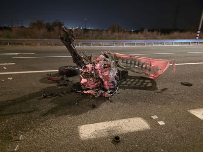 הרוג בתאונה קשה ליד כפר חסידים: "גבר שכב בין השיחים מאחורי גדר הבטיחות"