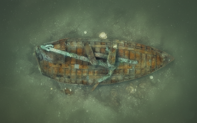 הדמייה לפי הספינה האמיתית שנמצאה במצרים