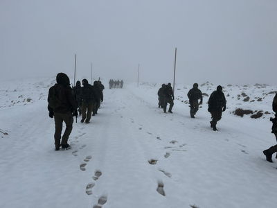 לוחמי חטיבת "ההרים" (810) בשלג בהר החרמון