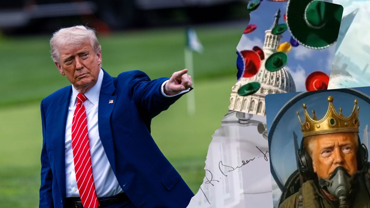 תמונות מתוך הכתבה, משמאל הנשיא טראמפ