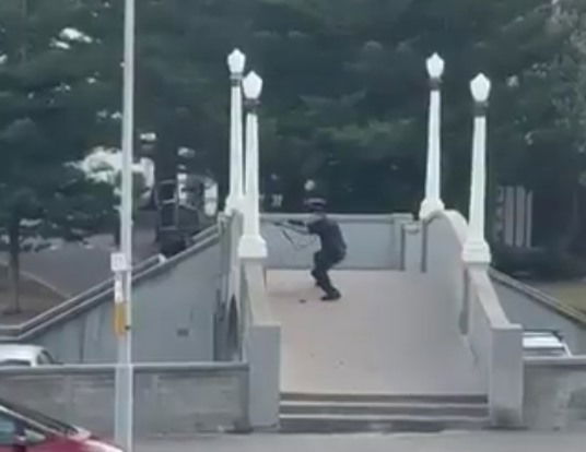 המחבלים יורים מכיוון הגשר, 