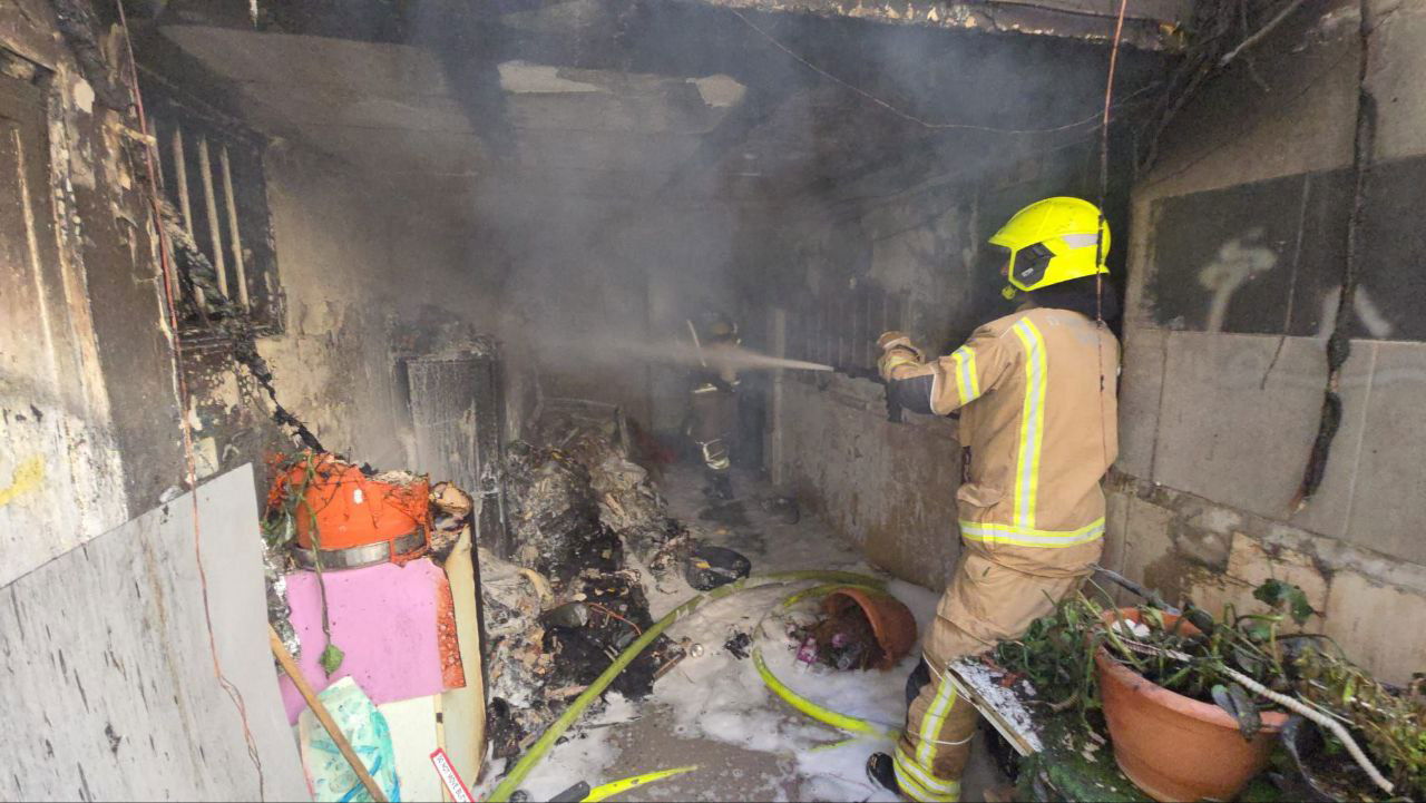 זירת השריפה