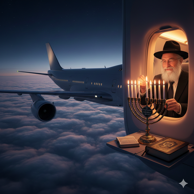 הדמיית הדלקת נרות במטוס