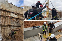 פועל נפל לבור בעומק 30 מטרים וחולץ עם חבלים | צפו בתיעוד