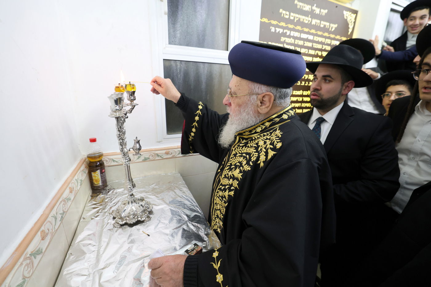 הראשל"צ הגר"י יוסף בביקור בישיבת 'אור אברהם'