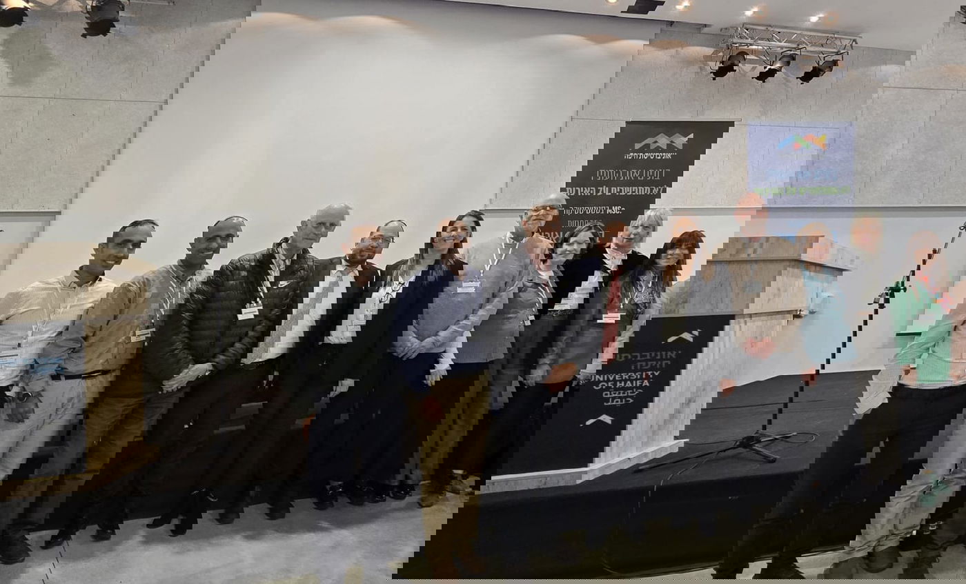 הצוות בסיום התחרות באוניברסיטת חיפה