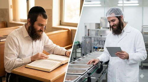 השילוב המושלם: בבוקר בכולל, ובערב מייצרים ביטחון כלכלי במקצועות הקודש המתקדמים.