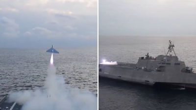 שיגור הכטב"ם המתאבד מהספינה