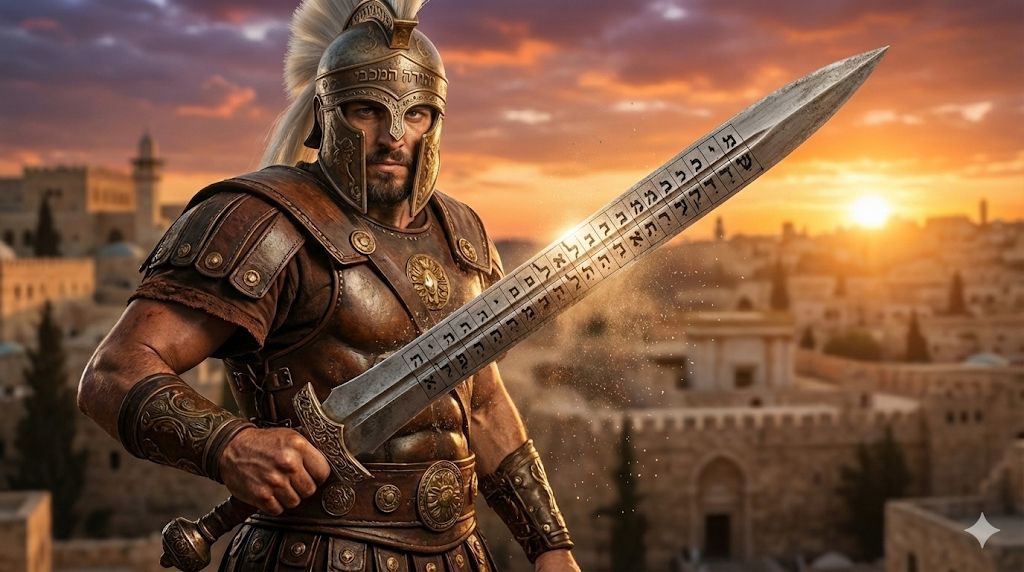 כך נראתה החרב (הדמיה ע"פ כתבי היד)