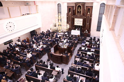 מעמד "ריתחא דאורייתא" בפתח תקווה בראשות ראש הישיבה הגר"ד לנדו